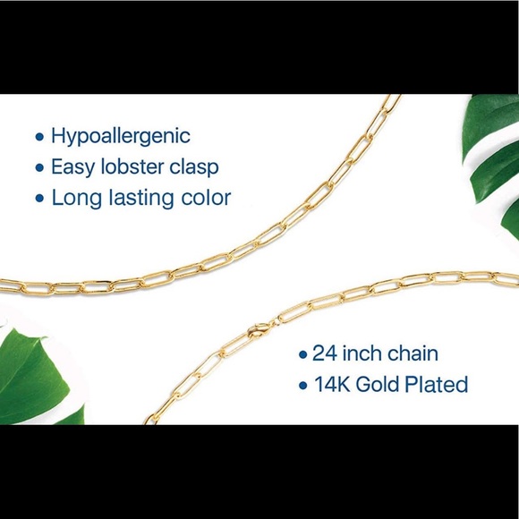 SOLD 14k chain link paperclip link necklace NEW… - Picture 5 of 8